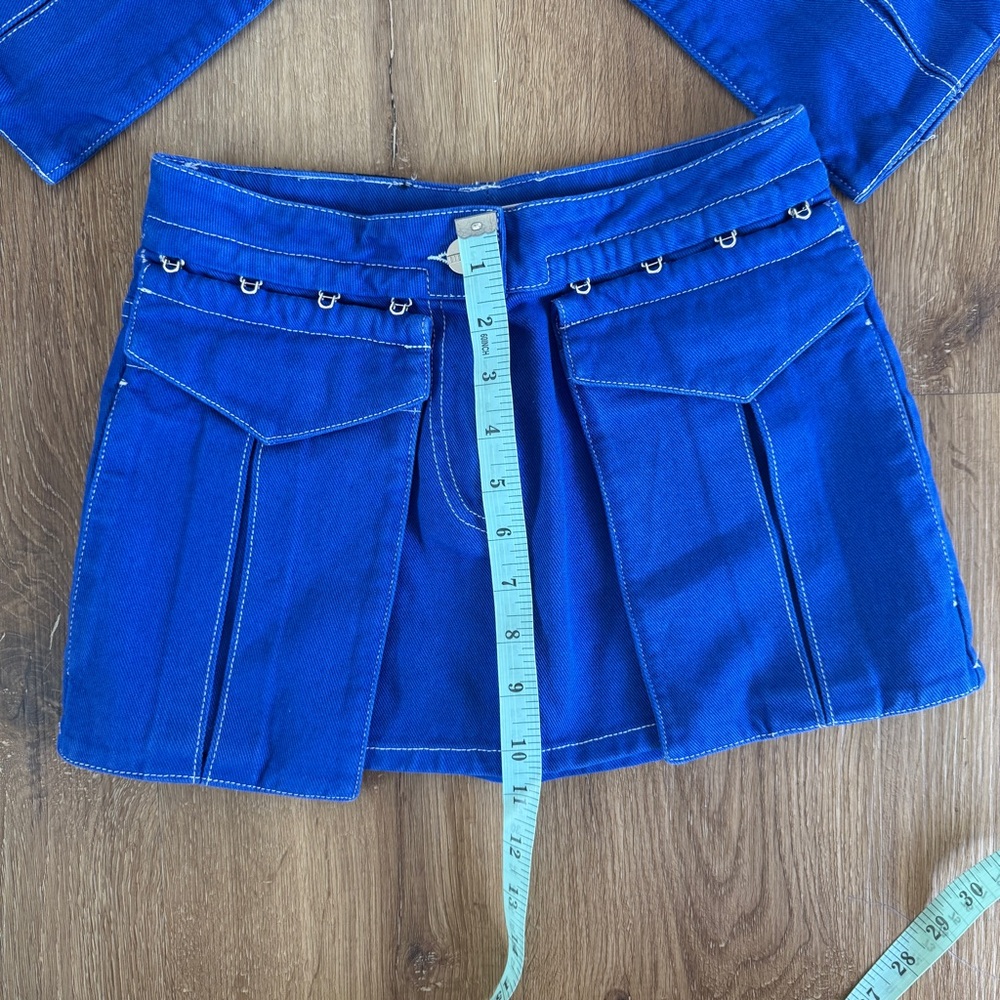 Dion Lee Blue Denim Corset & Mini Skirt Set AUS 4 US 0 - Picture 9 of 10